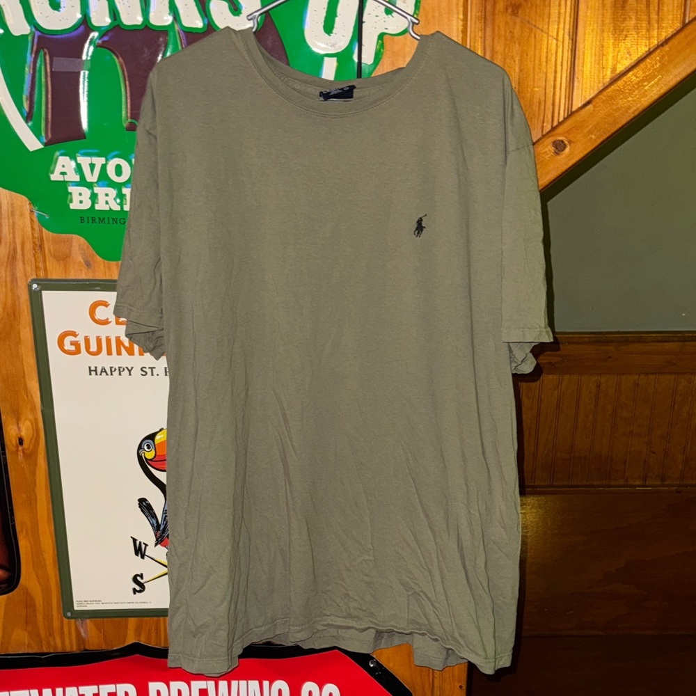 Polo by Ralph Lauren Men's Green Short Sleeve Tee XXL Y2K